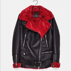 Berksha contrast detail aviator jacket WORN ONCE!